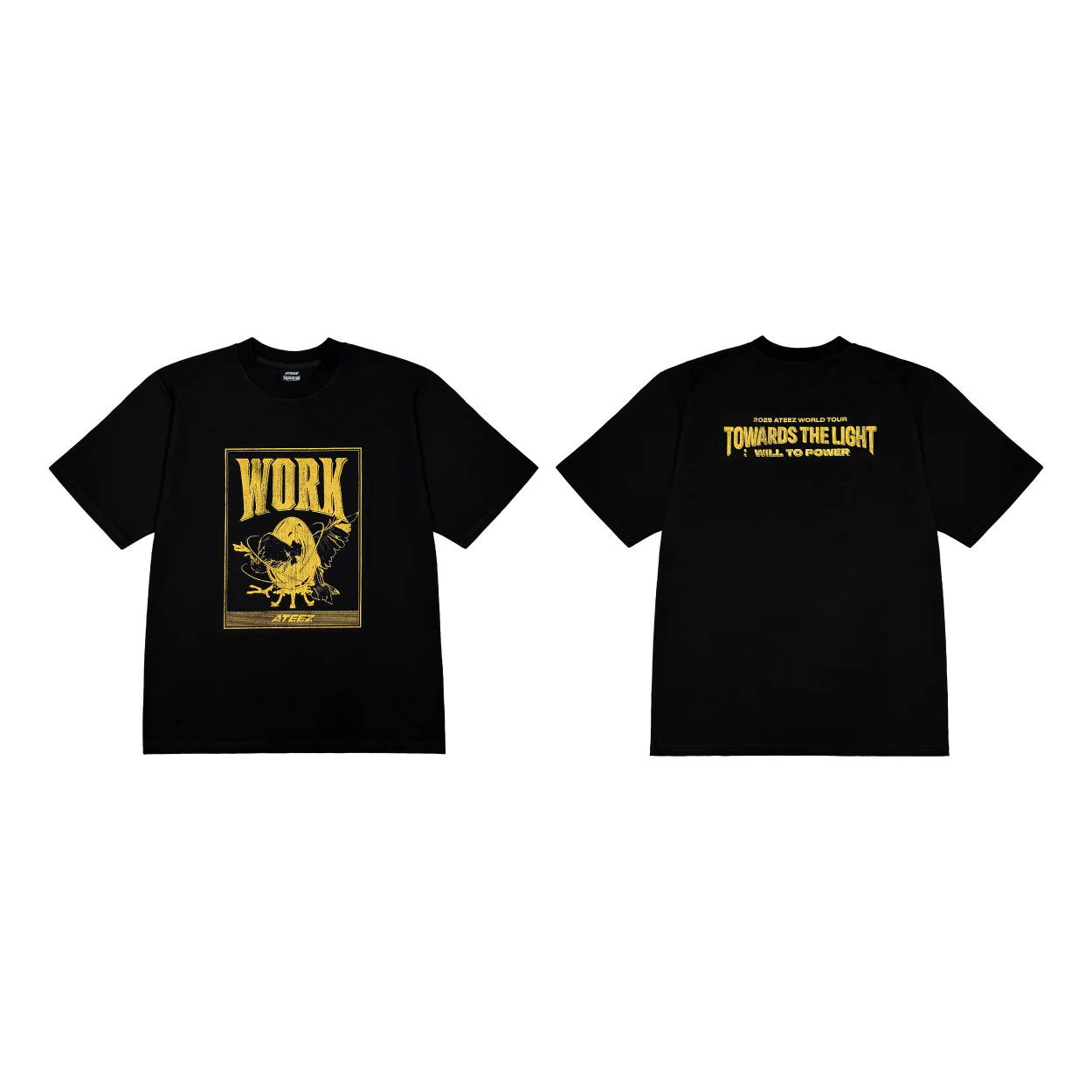 ATEEZ - TOWARDS THE LIGHT : WILL TO POWER WORLD TOUR POP-UP STORE IN EUROPE OFFICIAL MD SHORT SLEEVE T-SHIRT WORK VER