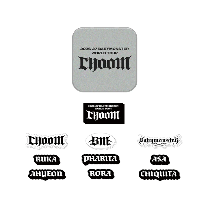 BABYMONSTER - CHOOM WORLD TOUR IN SEOUL OFFICIAL MD TIN CASE + STICKER SET
