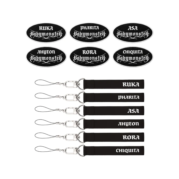 BABYMONSTER - CHOOM WORLD TOUR IN SEOUL OFFICIAL MD WAPPEN BADGE + NAME STRAP SET