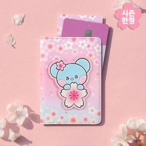 BT21 - CHERRY BLOSSOM LEATHER PATCH CARD CASE KOYA