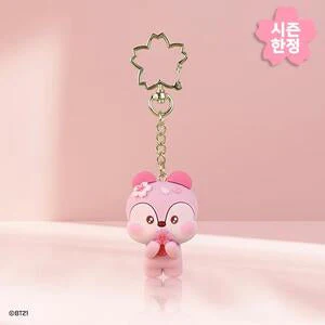 BT21 - CHERRY BLOSSOM LEATHER PATCH FIGURE KEYRING MANG