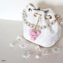 BT21 - CHERRY BLOSSOM LEATHER PATCH FIGURE KEYRING MANG - Image 3