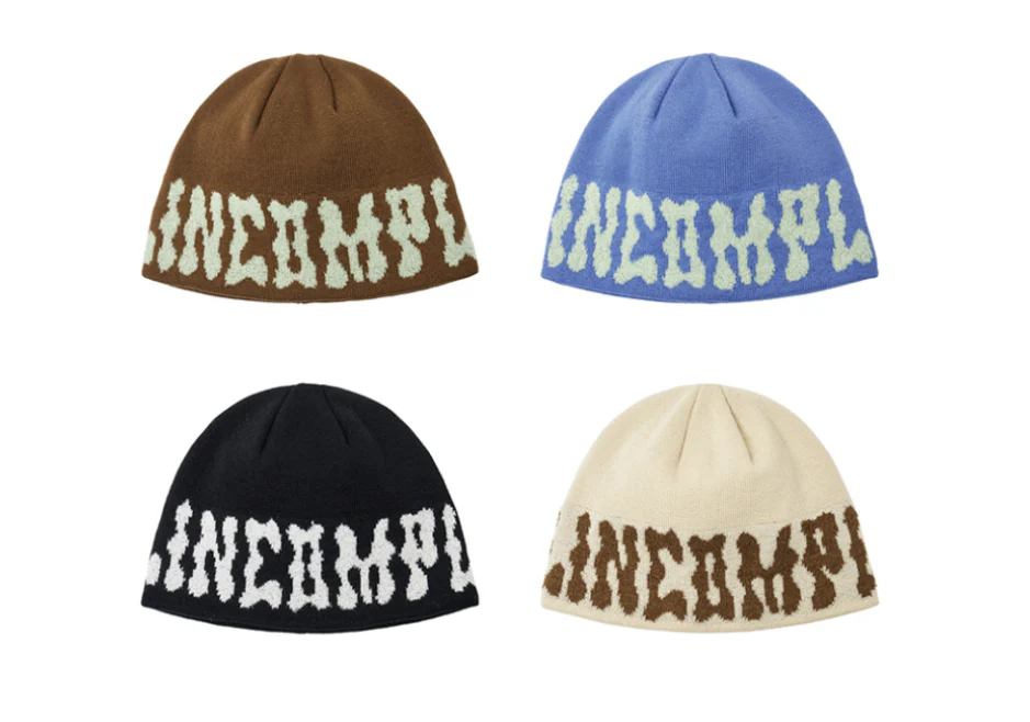 [BTS V PICK] POMPOM LOGO JACQUARD BEANIE (4 COLORS)