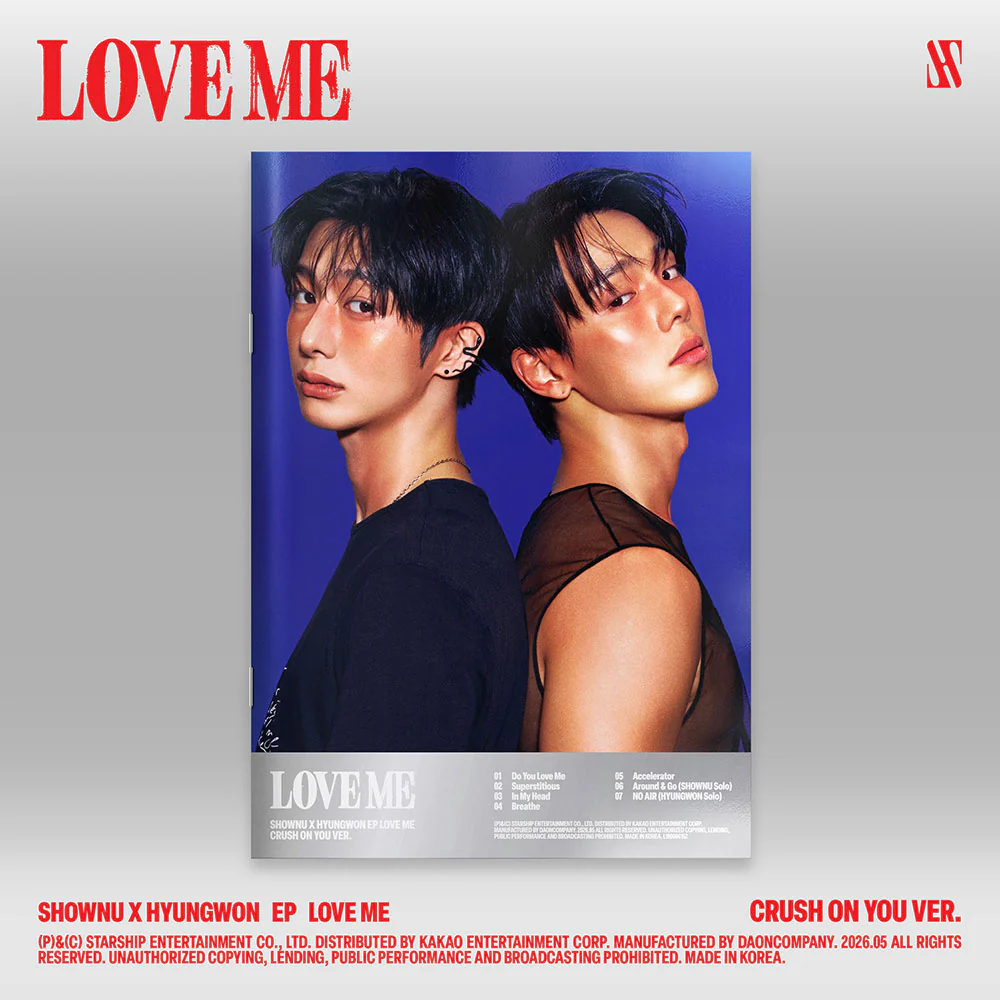 MONSTA X SHOWNU X HYUNGWON - LOVE ME EP ALBUM STARSHIP GIFT CRUSH ON YOU VER