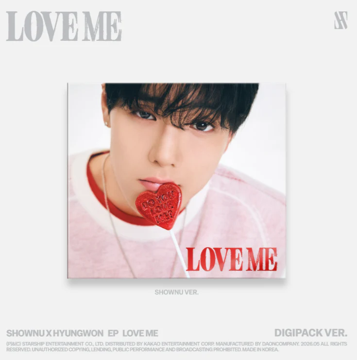 MONSTA X SHOWNU X HYUNGWON - LOVE ME EP ALBUM STARSHIP GIFT DIGIPACK SHOWNU VER