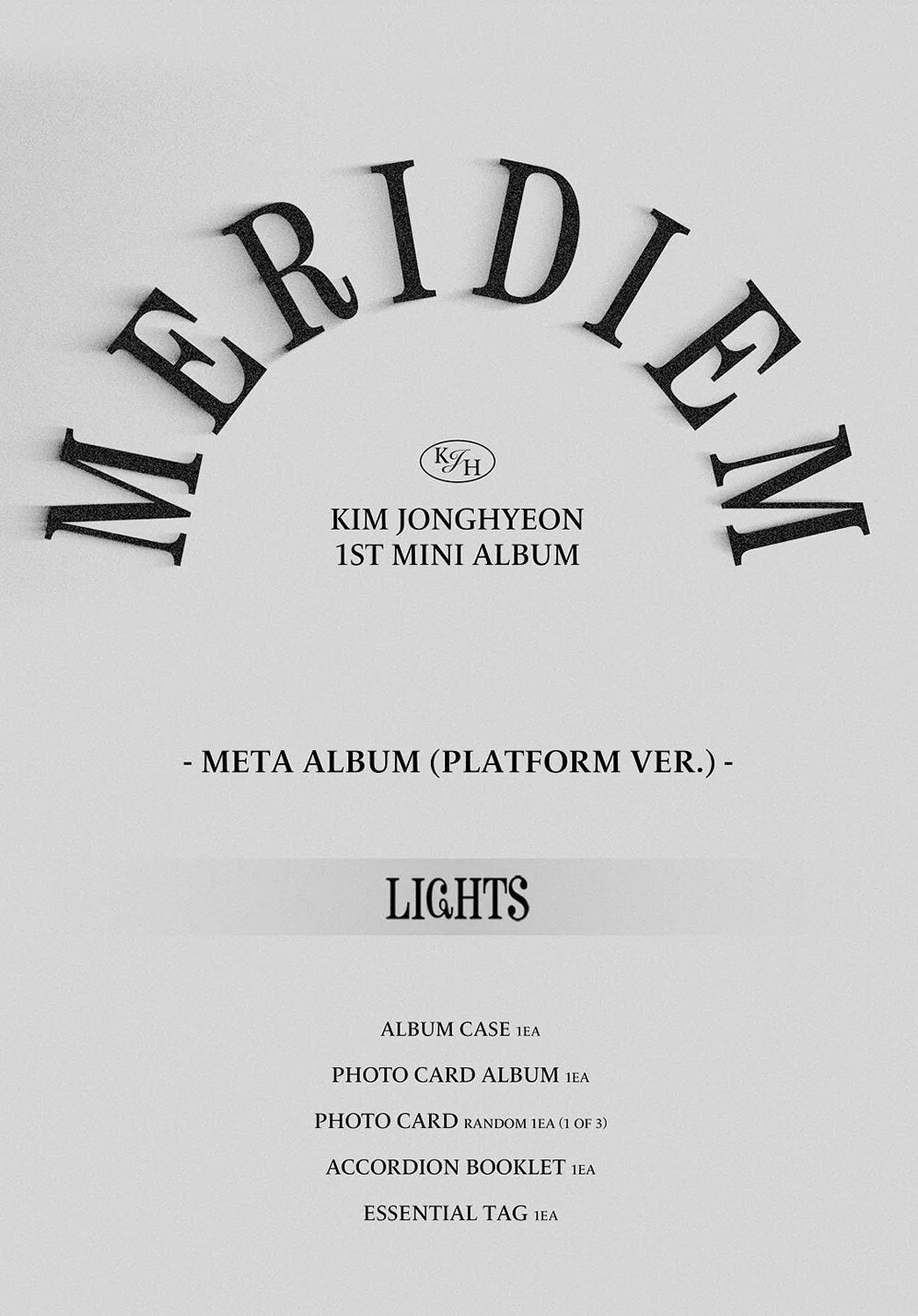 NUEST KIM JONGHYEON - MERIDIEM META 1ST MINI ALBUM (PLATFORM VER.) - Image 2
