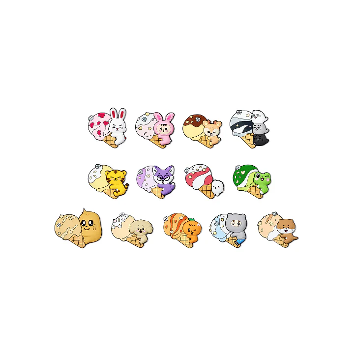 SEVENTEEN - ICE CREAM WITH MINITEEN CHARACTER POP UP OFFICIAL MD METAL MAGNET