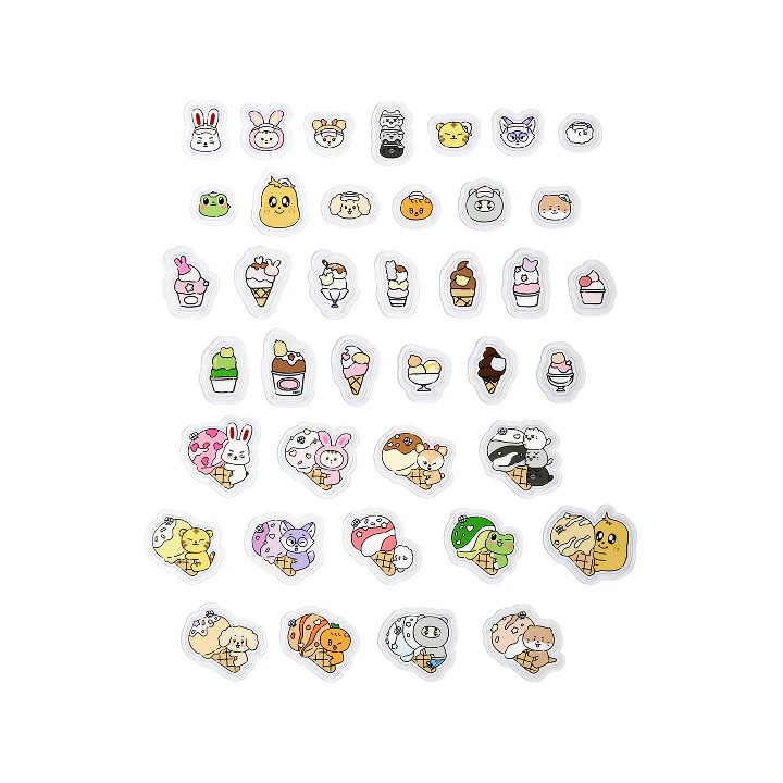 SEVENTEEN - ICE CREAM WITH MINITEEN CHARACTER POP UP OFFICIAL MD STICKER SET