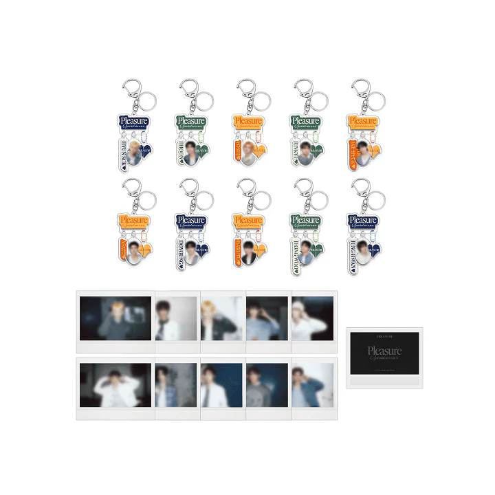 TREASURE - PLEASURE SPECIAL MINI ALBUM OFFICIAL MD PHOTO KEYCHAIN HOLDER SET